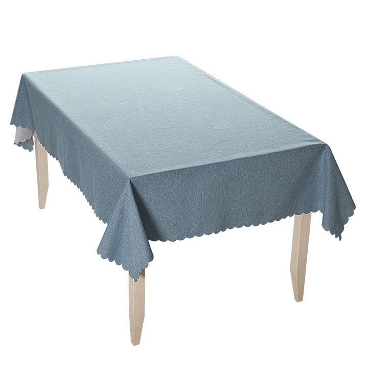 Tischdecke aus Baumwollmix mit gewelltem Saum und strukturierter Oberfläche Karnz