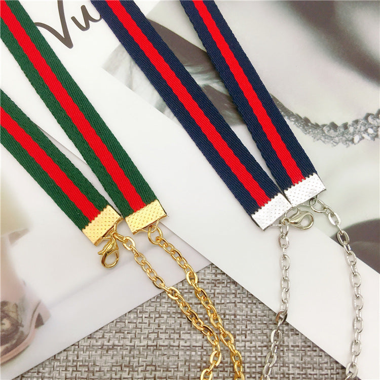Stylische Brillenband mit dualen Farbstreifen Karnz