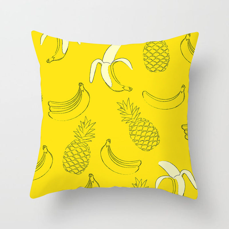Tropisches Ananas- und Bananenmuster Dekoratives Kissenbezug