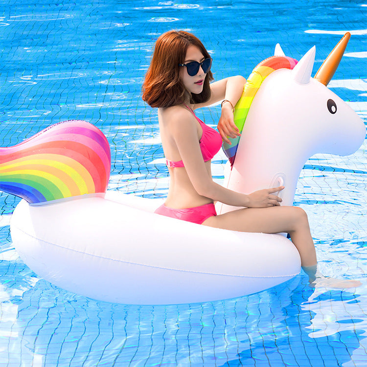 Damen aufblasbares Einhorn-Schwimmreifen Karnz