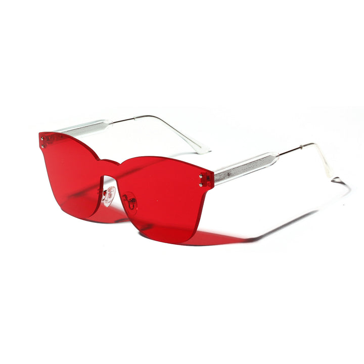 Damen Modesonnenbrille mit einzigartigem transparenten Rahmen Karnz