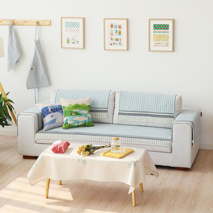 Sofa-Auflage-Set für 3-Sitzer mit rutschfester Unterseite und dekorativer Steppung Karnz