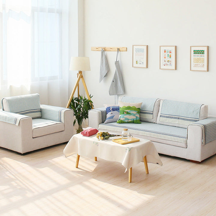 Sofa-Auflage-Set für 3-Sitzer mit rutschfester Unterseite und dekorativer Steppung Karnz