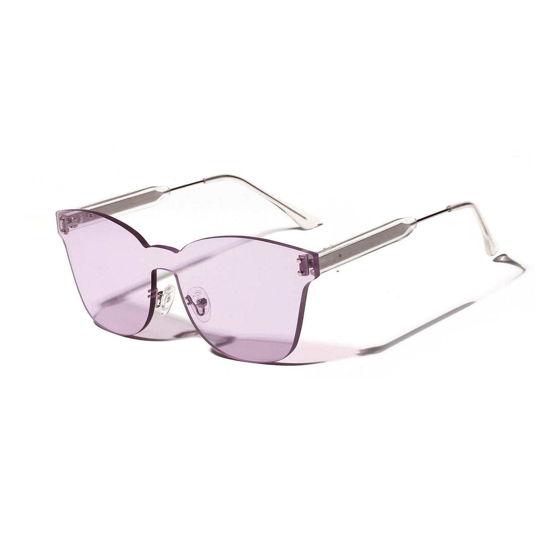 Damen Modesonnenbrille mit einzigartigem transparenten Rahmen Karnz
