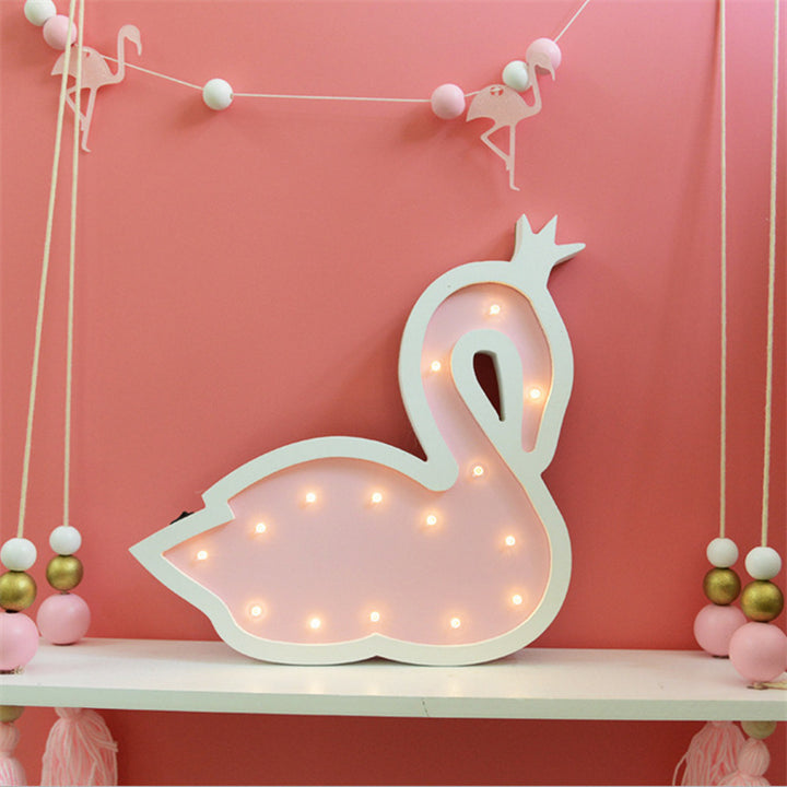 Dekorative LED Schwan Wandlampe