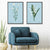 Illustration einer blauen Wildblume, gerahmtes Set aus 2 Kunstdrucken