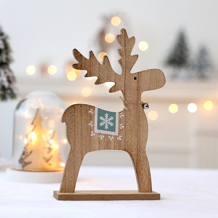 Holz Weihnachts Rentier Figurine