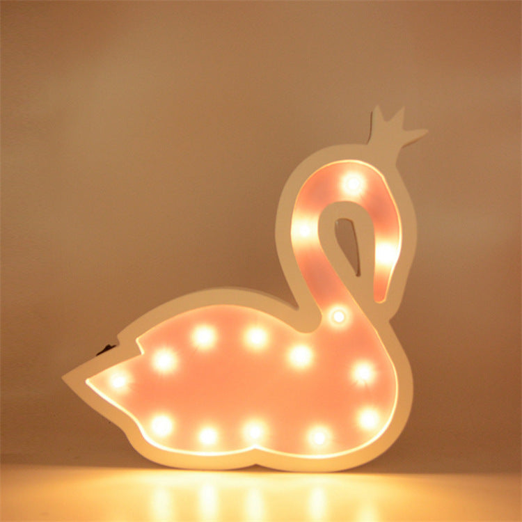 Dekorative LED Schwan Wandlampe