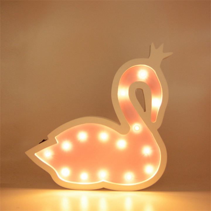 Dekorative LED Schwan Wandlampe