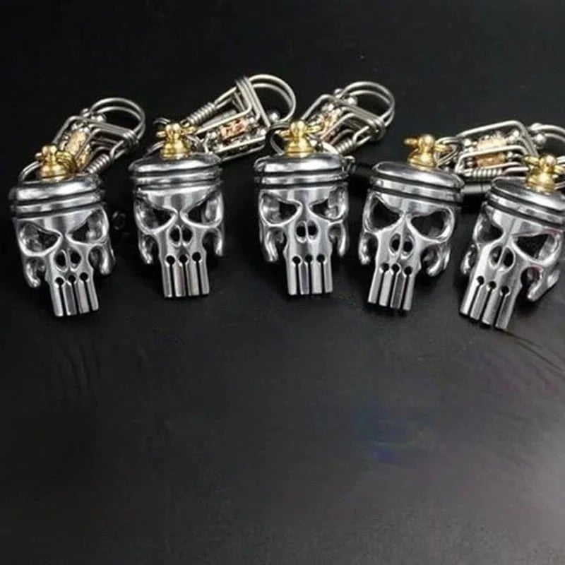 Kolben-Kunst-Totenkopf-Schlüsselanhänger