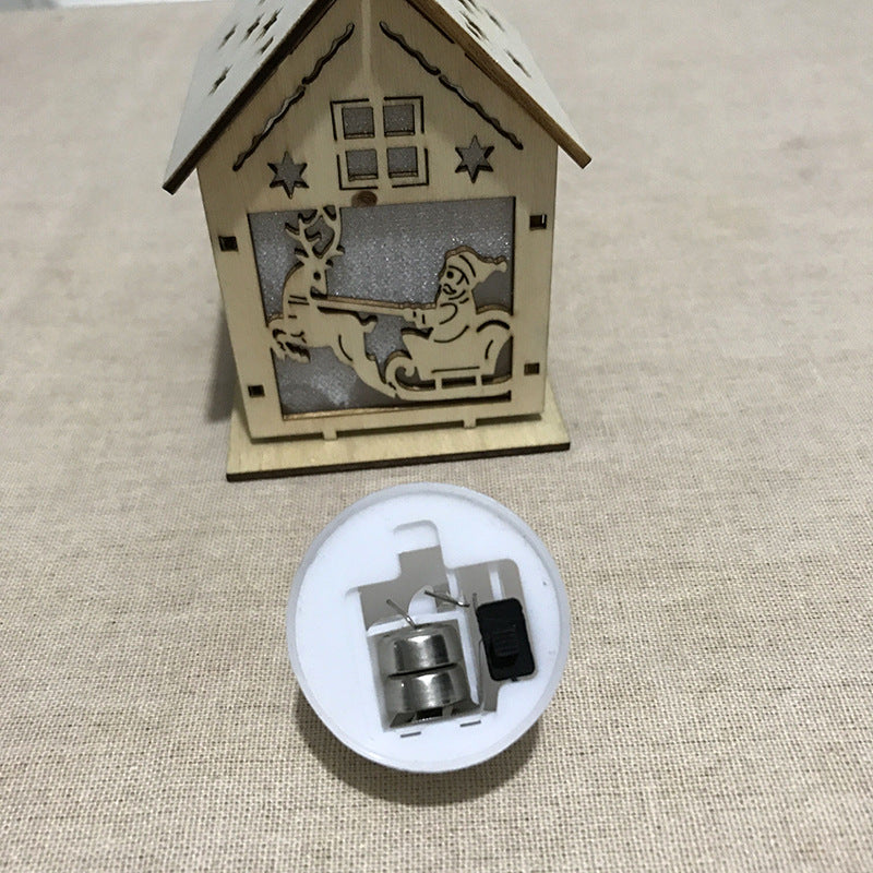 Dekorative Holz Santa Haus Ornament Karnz