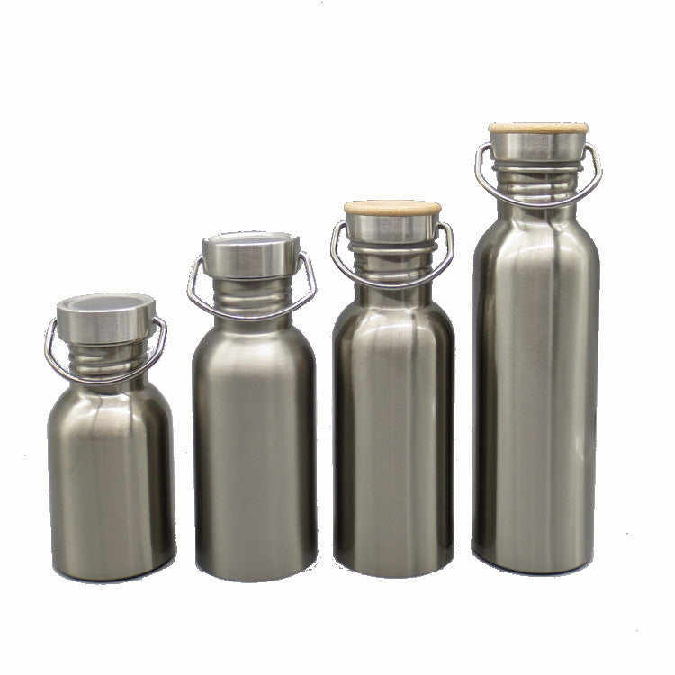 Damen Premium Edelstahl Wasserflasche mit Bambusverschluss Karnz