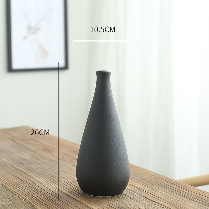 Zeitgenössische schlanke Keramik-Blumenvase