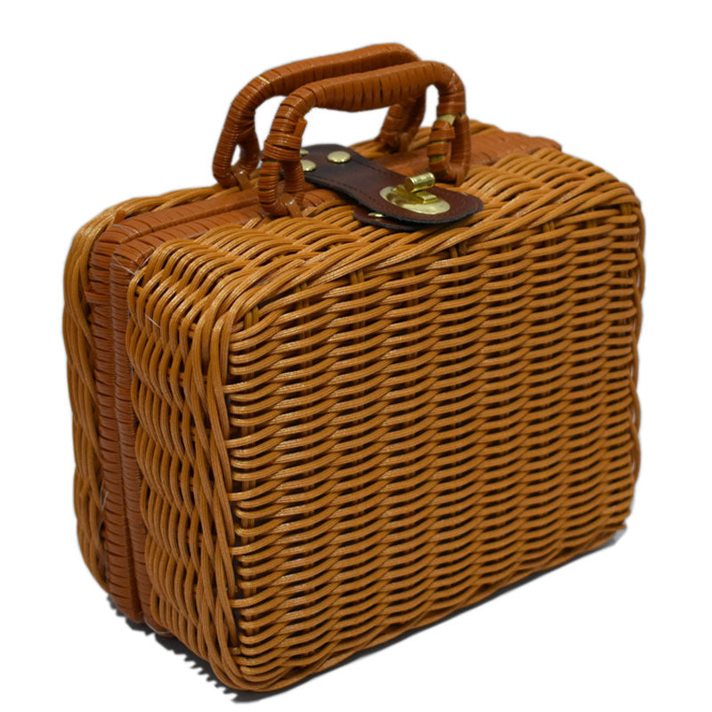 Handgefertigte Rattan Aufbewahrungsbox Karnz