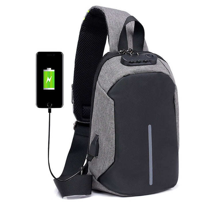 Diebstahlsichere Sling-Umhängetasche mit USB-Ladeanschluss Karnz