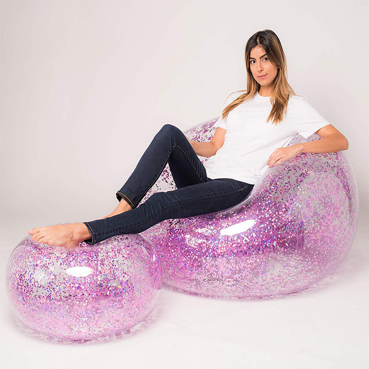 Unisex Aufblasbare Loungewanne mit glitzerndem Design Karnz