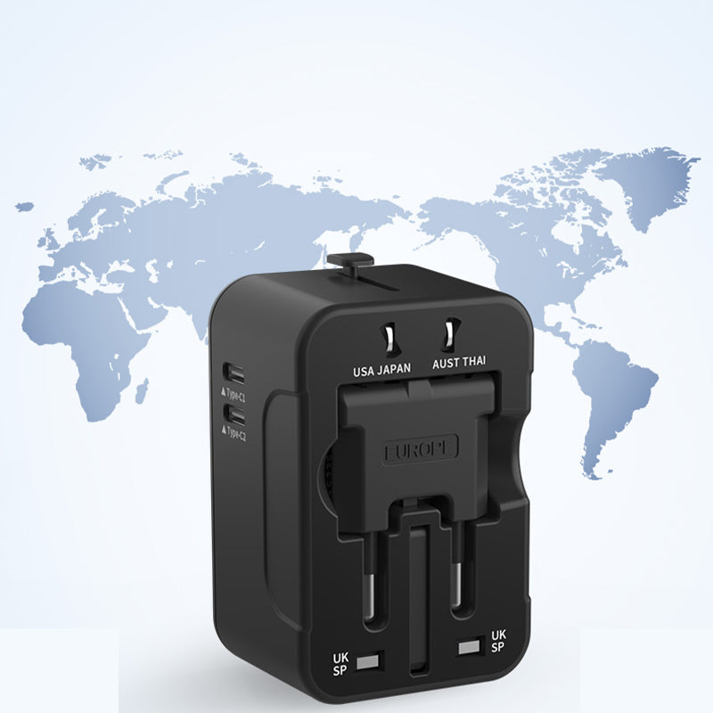 Universeller Reiseadapter mit dualen USB-Anschlüssen | Karnz