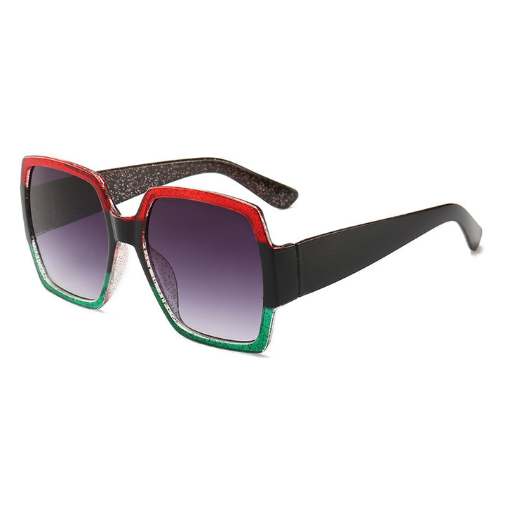 Funkelnde geometrische Rahmen Sonnenbrille Karnz