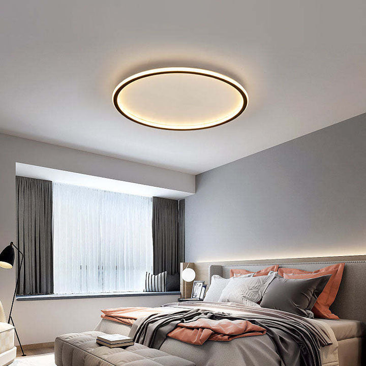 LunaNova - Moderne LED-Deckenleuchte Metall/Acryl für Wohnzimmer und Schlafzimmer, Schwarz/Weiß Design | Karnz