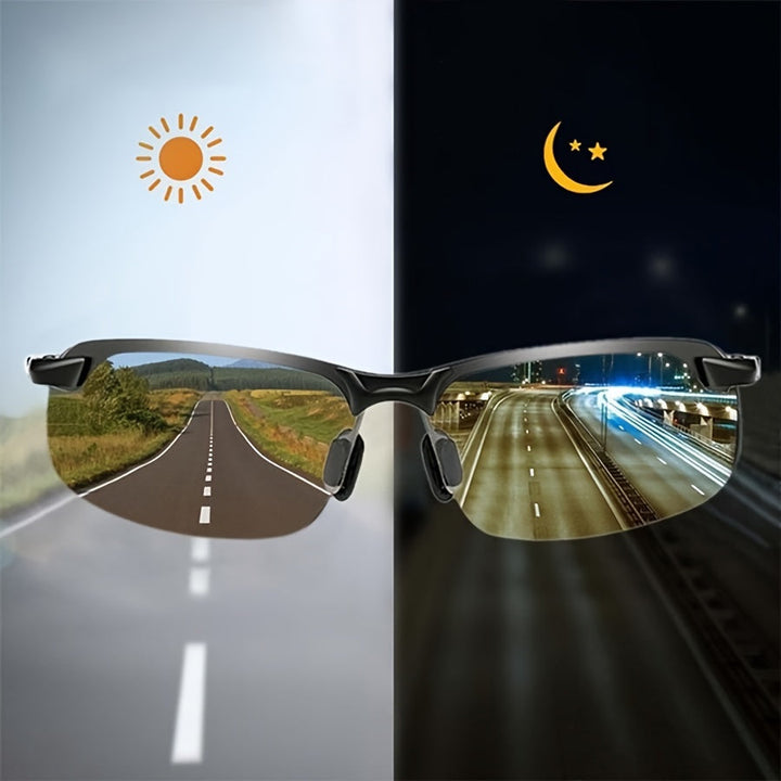 Karnz | Polarisierte Photochrome Sonnenbrille | UV400 Schutz | Automatische Lichtanpassung (Tag & Nacht) | Intelligente Blendreduktion für Autofahrer & Outdoor