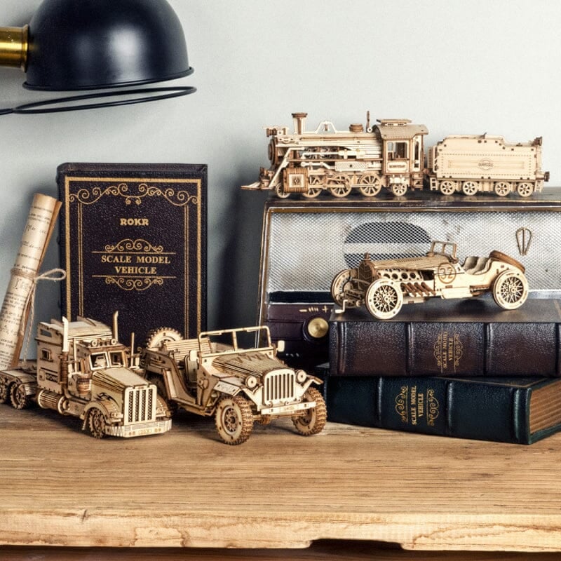 Super Holz-Mechanik-Modellpuzzle-Set