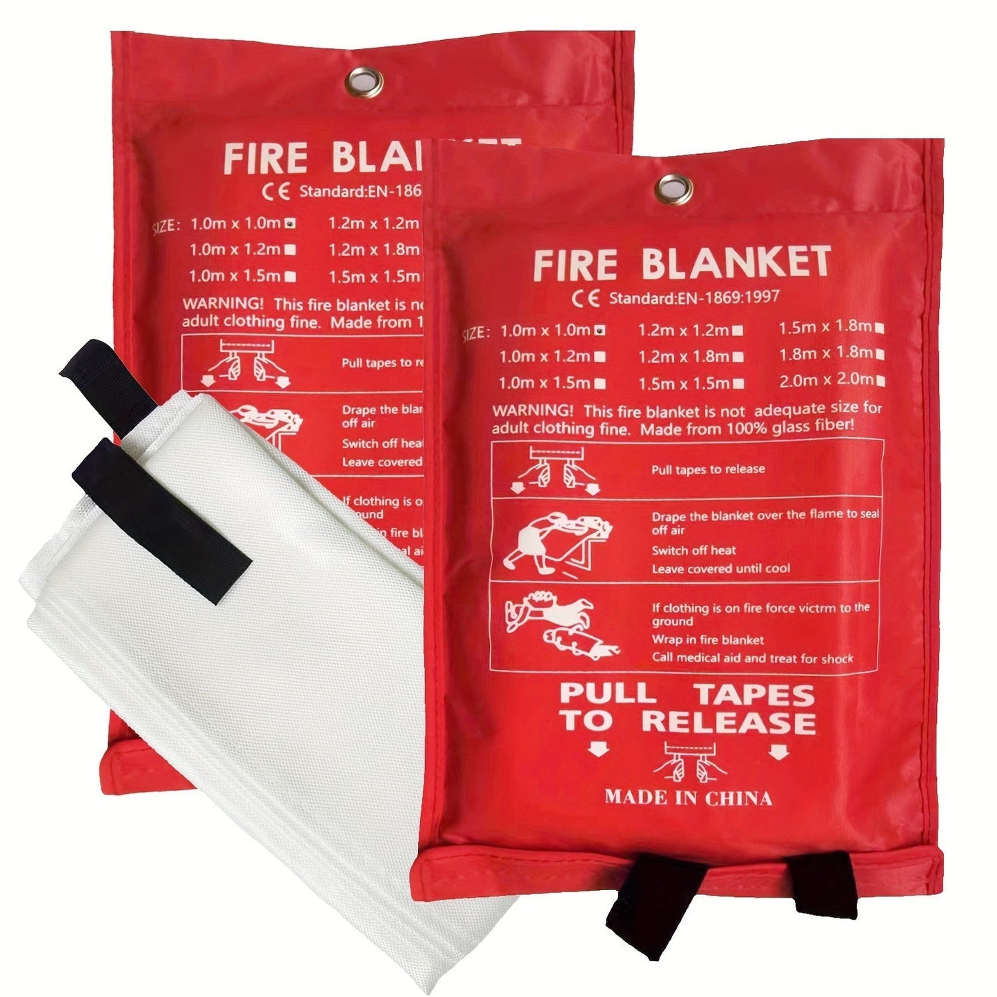 Feuerfestes Fiberglas-Feuerdecke – Kompakte Sicherheitsdecke für Zuhause, Küche und Auto | Karnz
