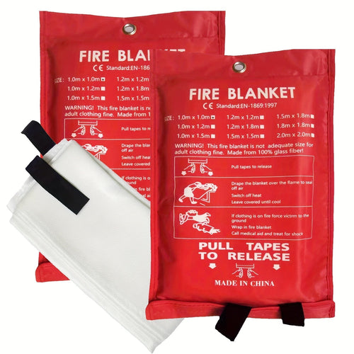 Feuerfestes Fiberglas-Feuerdecke – Kompakte Sicherheitsdecke für Zuhause, Küche und Auto | Karnz