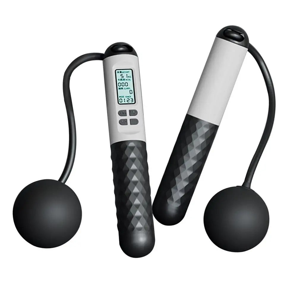 Kabelloses Springseil mit Zähler – Beschwerte Griffe für Home-Cardio-Workouts | Karnz