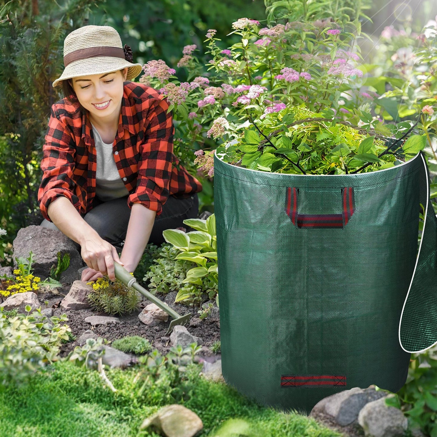 Gartenabfallsack Gartensack 272L mit Deckel | Karnz
