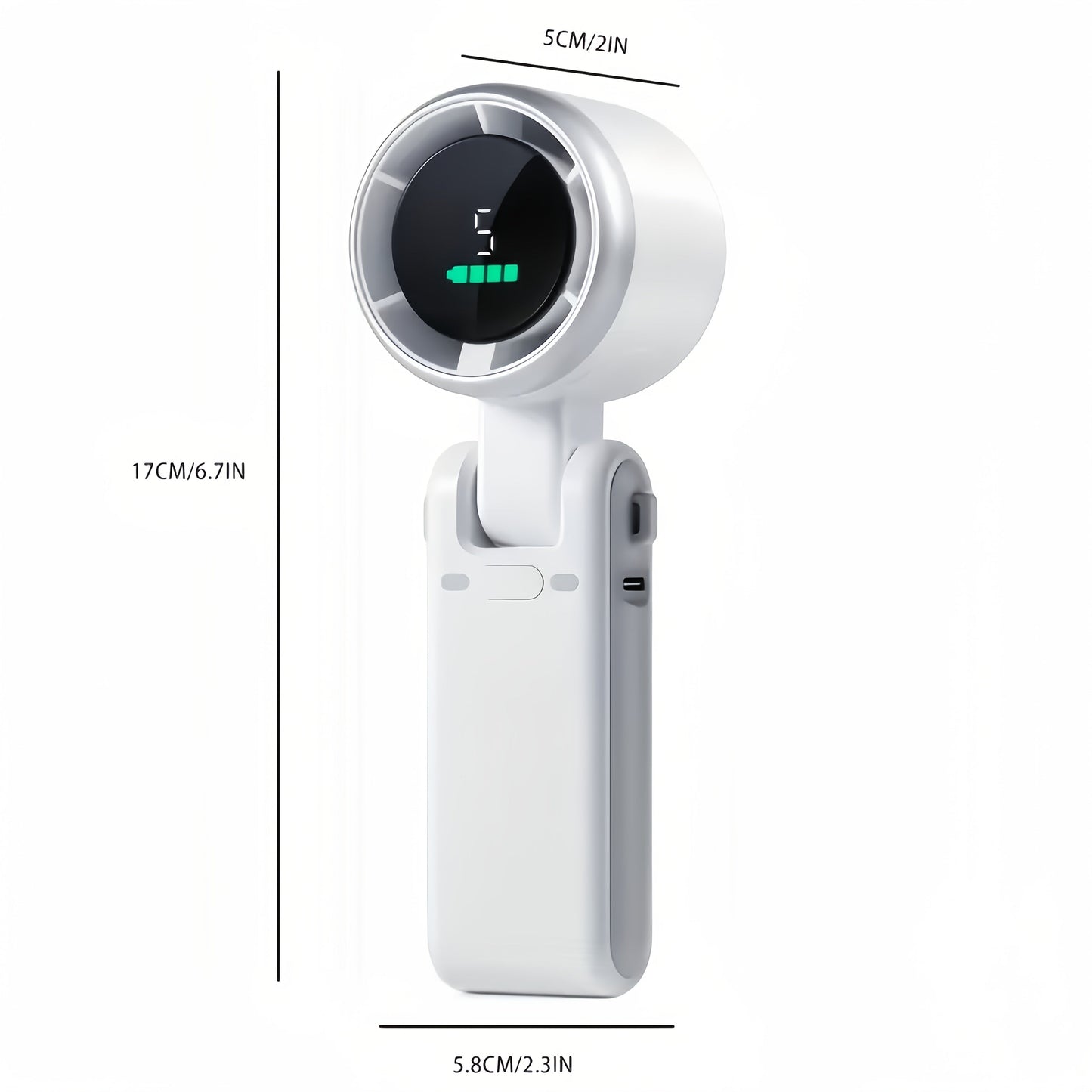 USB wiederaufladbarer Handventilator mit 5 Geschwindigkeiten | Karnz