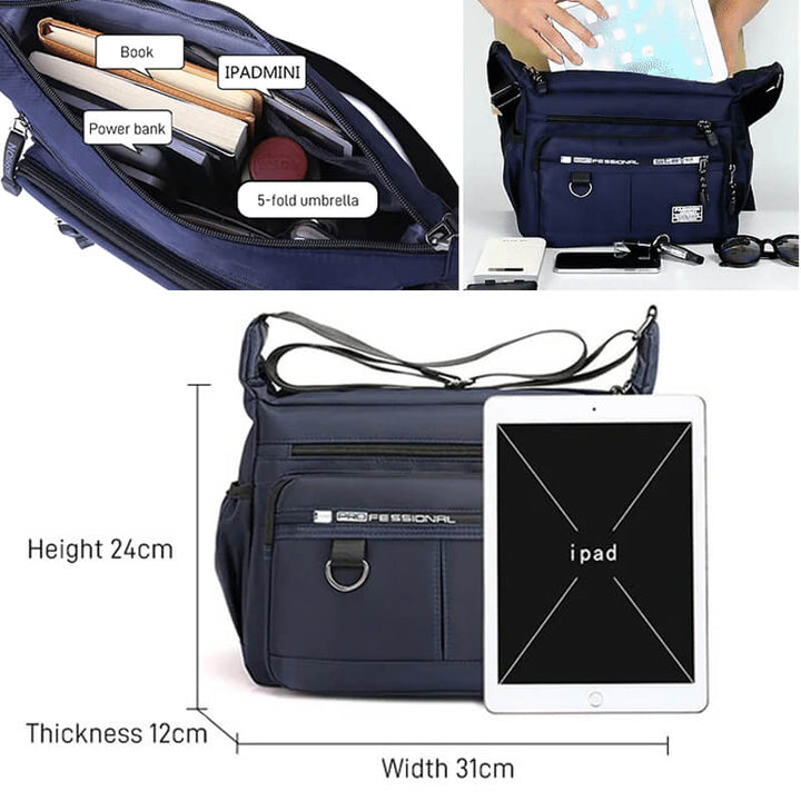 Leichte wasserdichte Schultertasche mit großem Fassungsvermögen