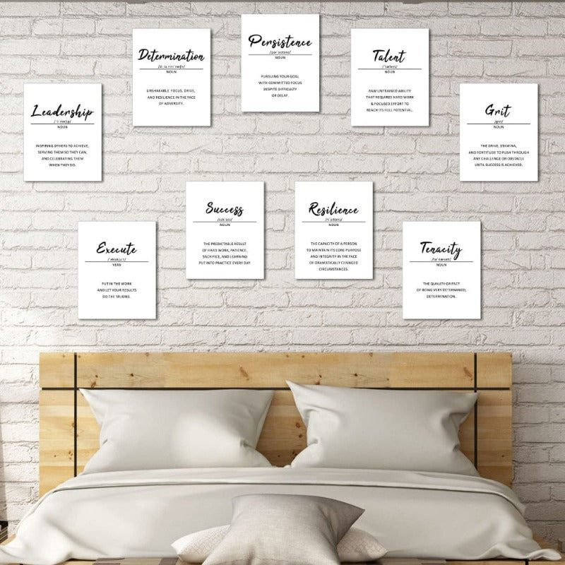 9 Teile Inspirierende Phrasen Wandkunst