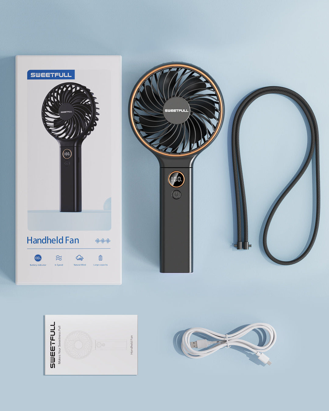 Handventilator, Tragbarer Ventilator 5000mAh | Karnz