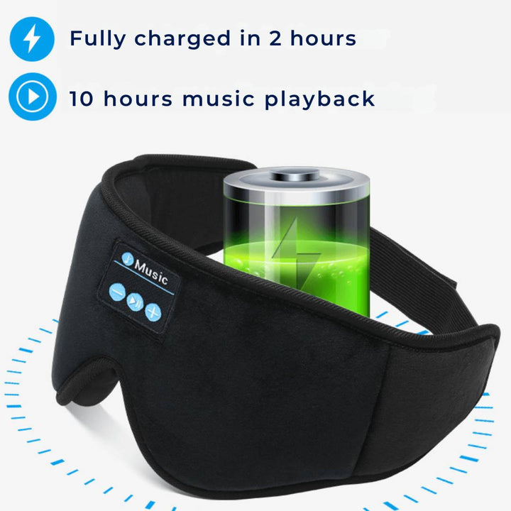 DreamSounds Bluetooth Schlafmaske mit integrierten Kopfhörern | für Reisen - Meditation - Lichtblockierende Komfort Karnz