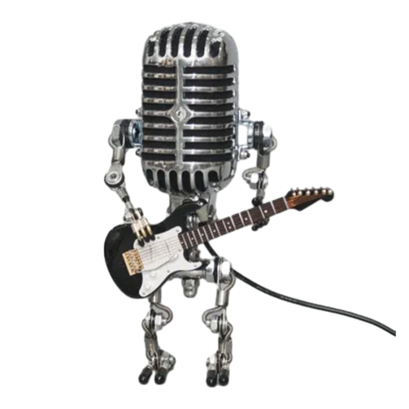 Retro-Mikrofon-Roboter-Metall-Schreibtischlampe | Karnz