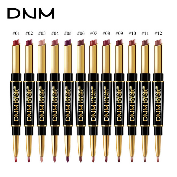 Karnz | 2-in-1 Dual-Lippenstift & Konturenstift | Matte Textur & Long-Lasting Finish | Hochpigmentiert & Wasserfest | 12 Farbvarianten für Präzisions-Makeup