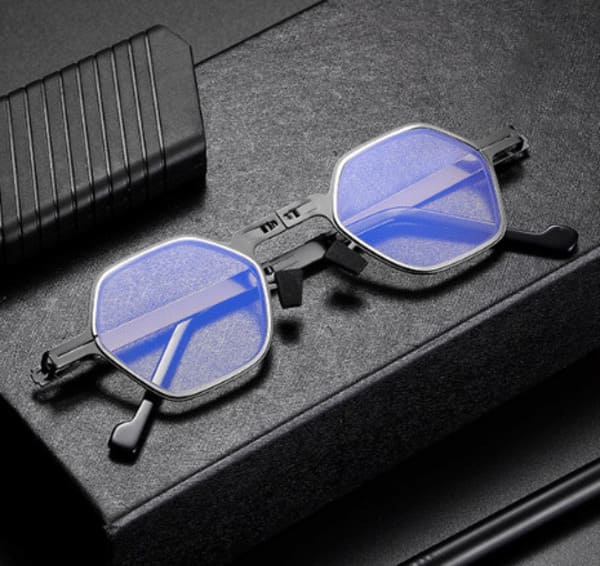 Blaulichtfilternde, schraubenlose, faltbare Lesebrille