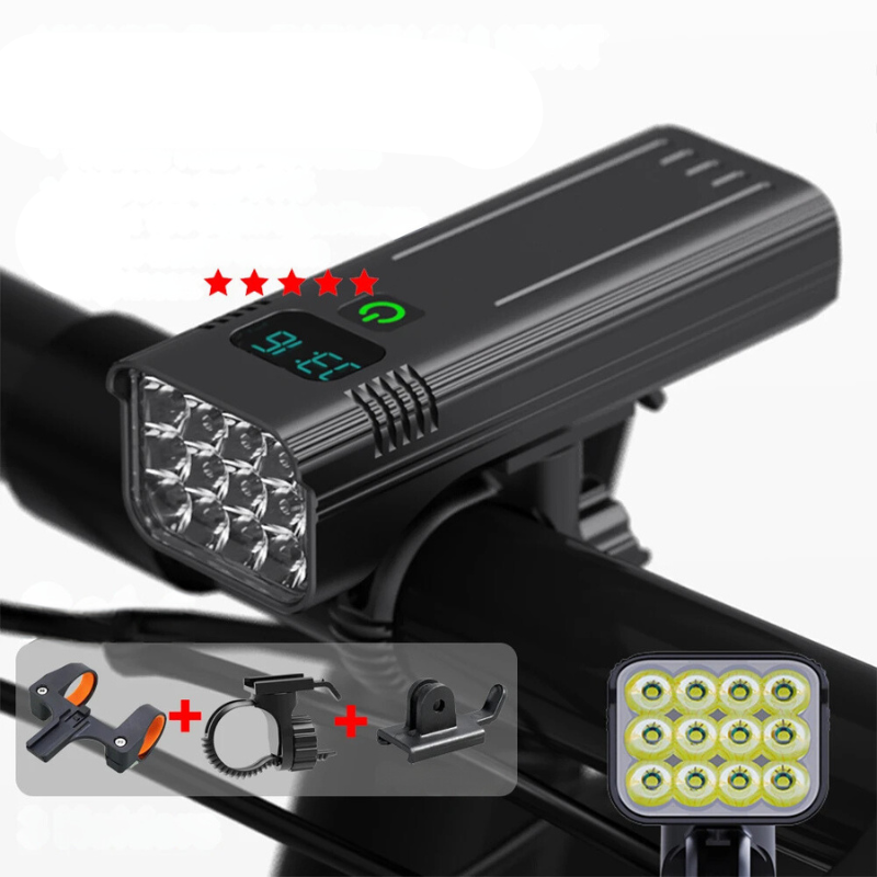 5000 Lumen USB-wiederaufladbare Fahrradlampe mit Halterungen