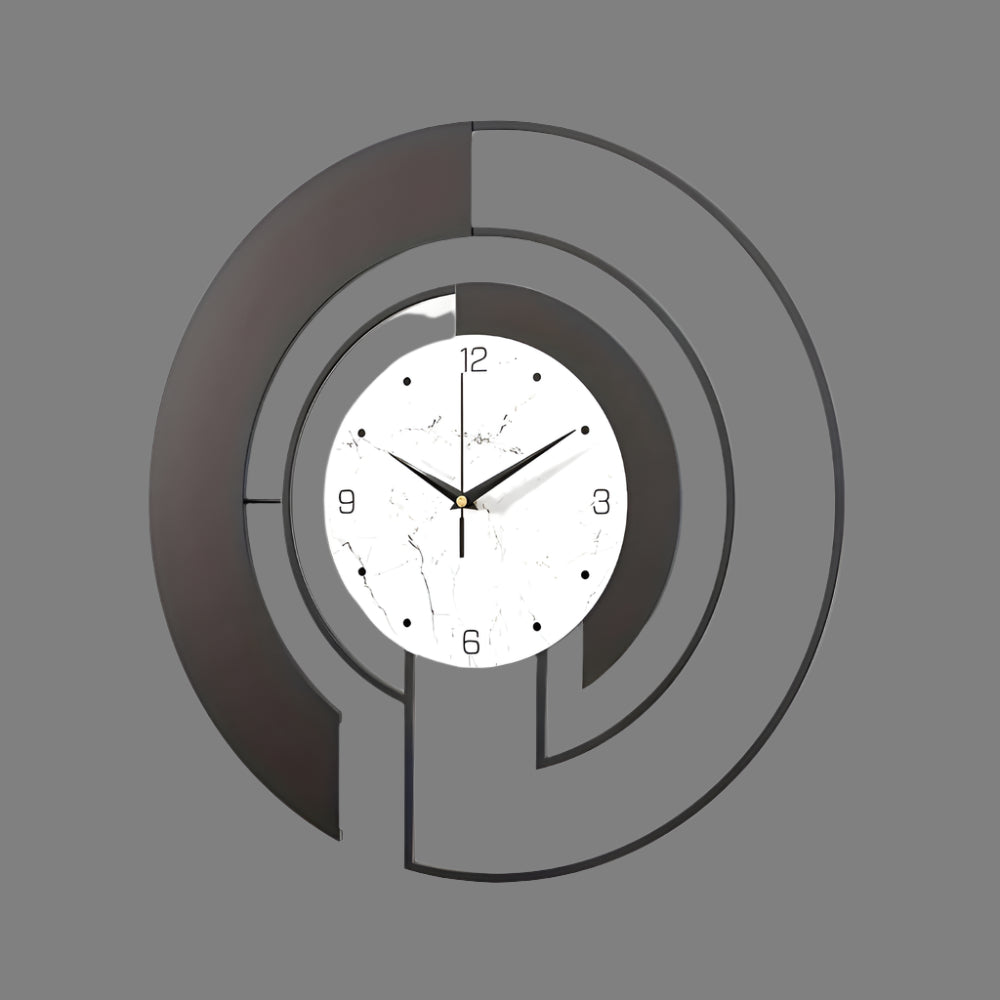 Einfache geometrische Wanduhr mit ruhigem Lauf für friedliche Räume Karnz