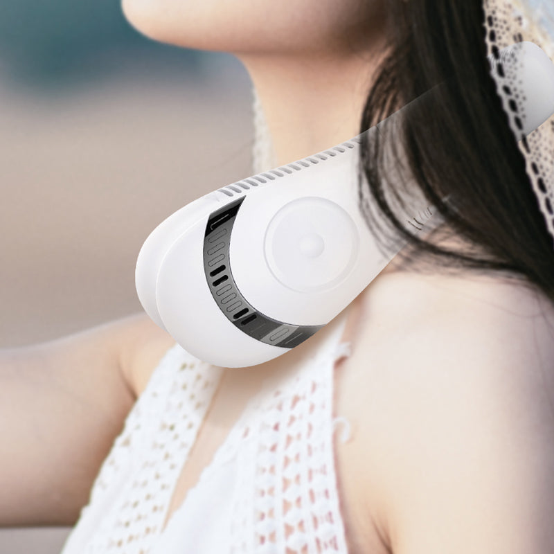 Wiederaufladbarer flügelloser tragbarer Halsventilator | Karnz