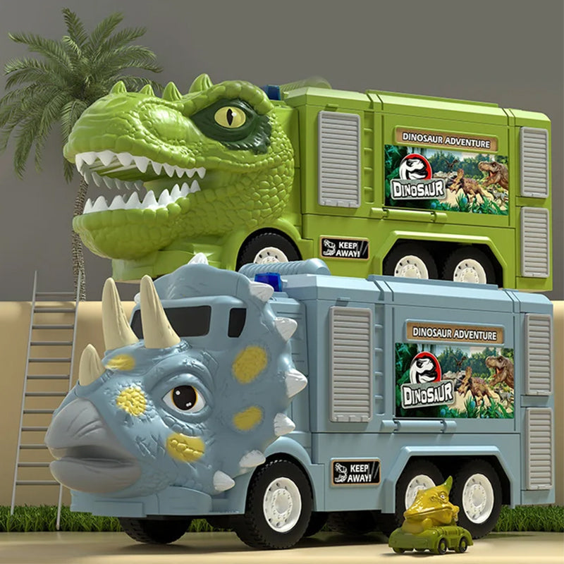 Neues Dinosaurier Transformations Ingenieur Lkw Schienen Spielzeugset Karnz