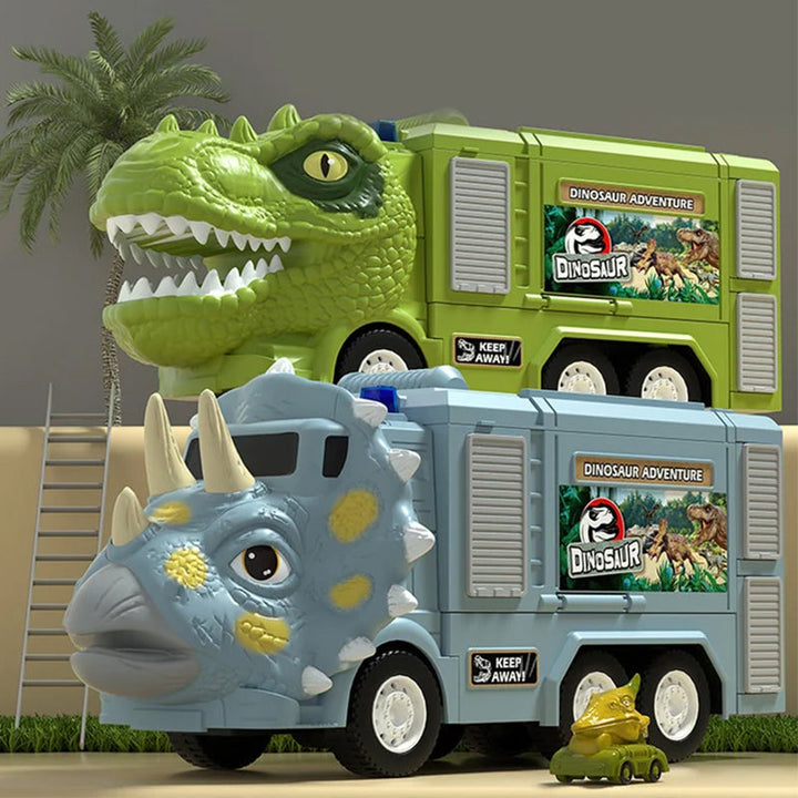 Neues Dinosaurier Transformations Ingenieur Lkw Schienen Spielzeugset Karnz