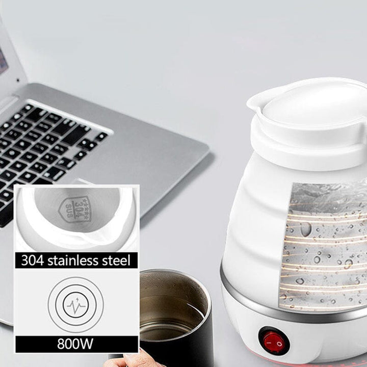 Portabler elektrischer Wasserkocher mit universellem Stecker | Karnz
