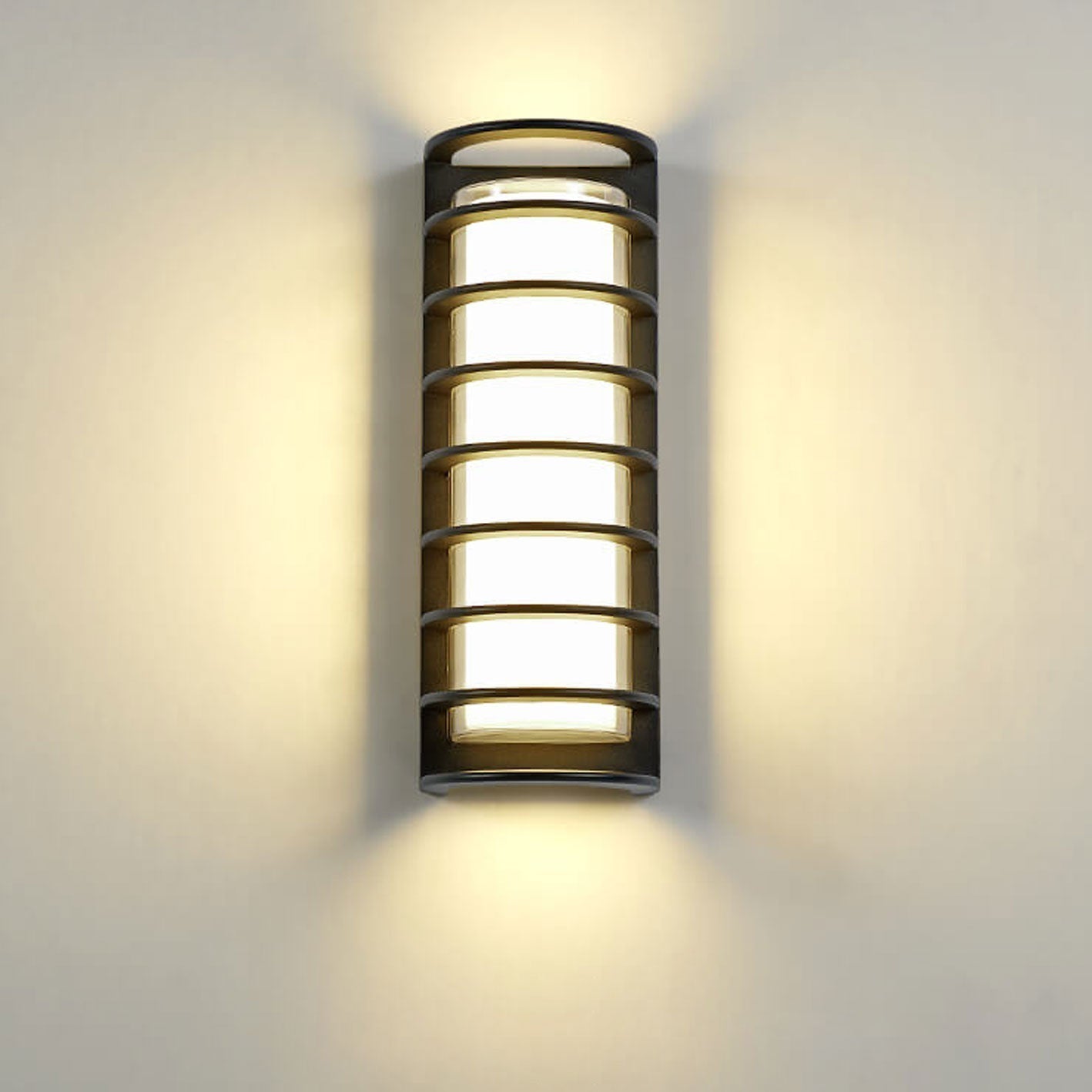 Moderne, wasserdichte LED-Gartenwandleuchte für Säulenmontage