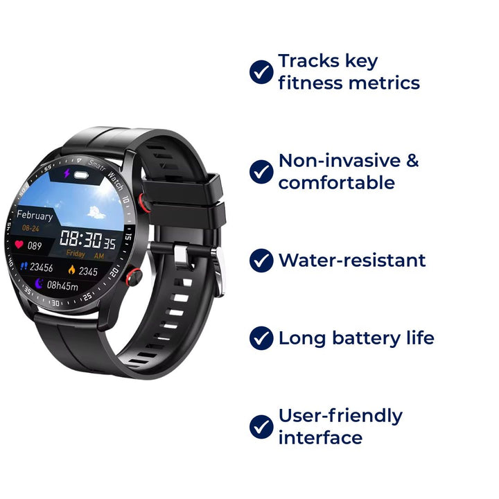 FitTrack | Nicht-invasive Fitness-Smartwatch - Verfolgt körperliche Aktivität - Herzfrequenz - Schlaf - Training - GPS-Benachrichtigungen - Wasserfest Karnz
