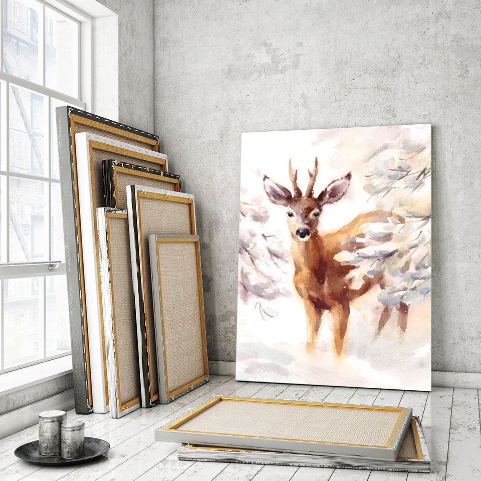 Junges, elegantes Reh – Leinwandbild