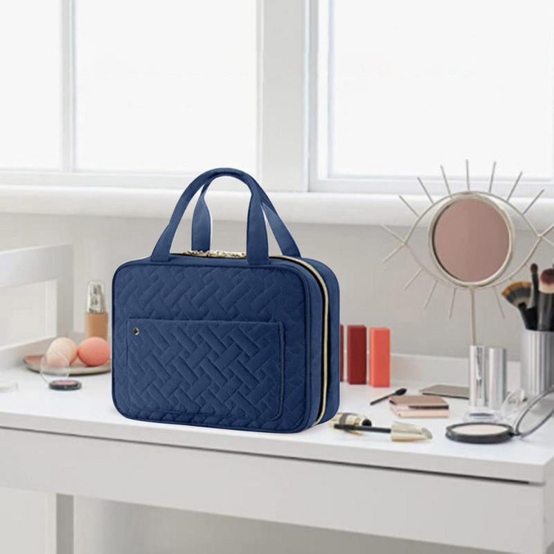 Karnz | Travelique Reise-Kosmetik-Organizer | Kompakt & Wasserabweisend | Mit 4 Fächern & 360° Haken | Für Damen & Herren