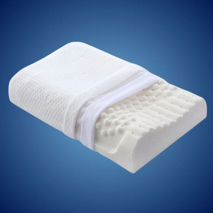 EcoNeck Comfort | 100% Naturkautschuk Orthopädisches Kissen - gegen Nackenschmerzen - Bequemes und Unterstützendes Kissen - Besserer Schlaf - Wellness Karnz