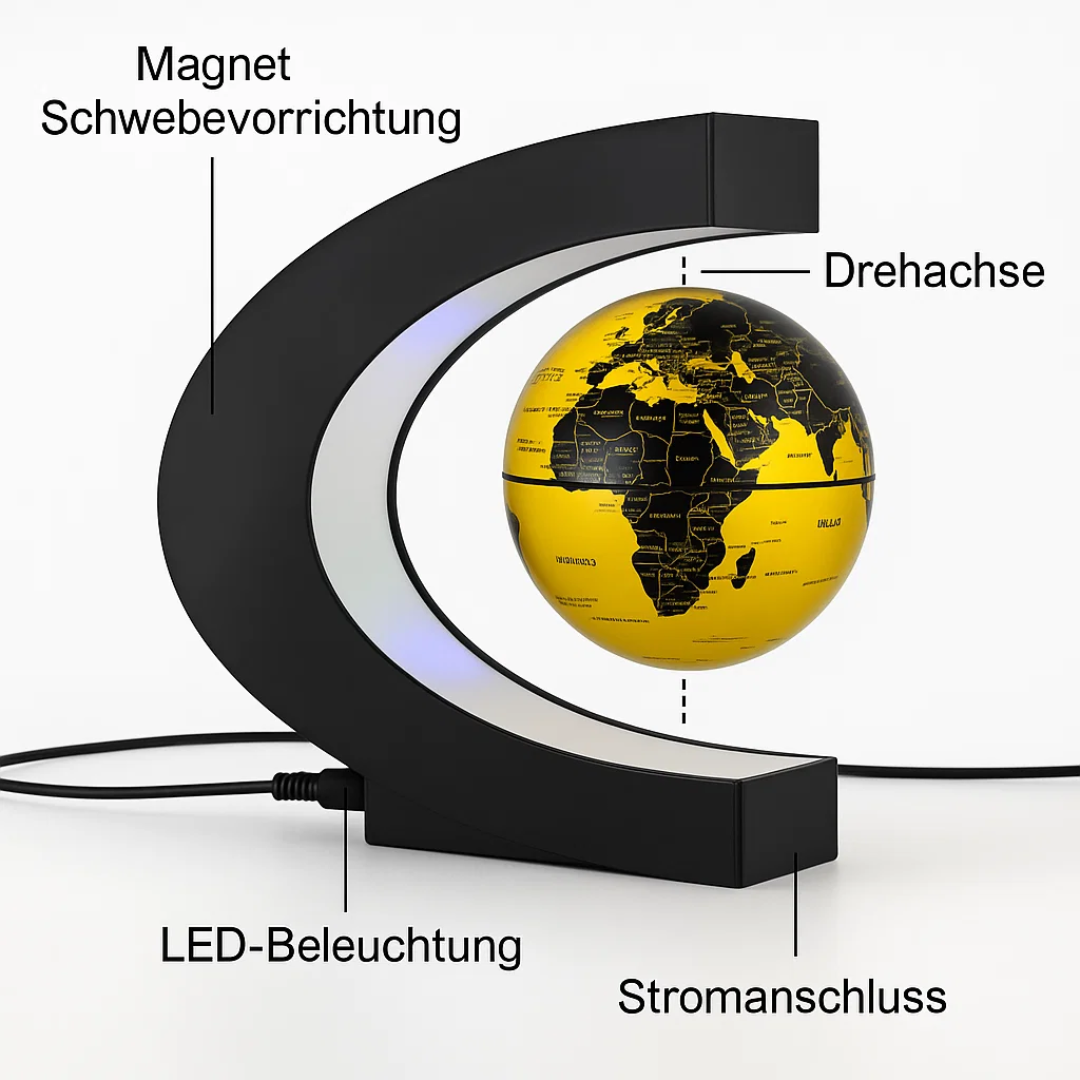 AstroGlobe LED-Weltkugel – Schwebende Globuslampe mit Magnetaufhängung