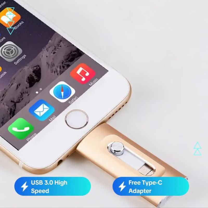 3-in-1-USB-Stick mit großer Speicherkapazität für Mobiltelefon und Computer